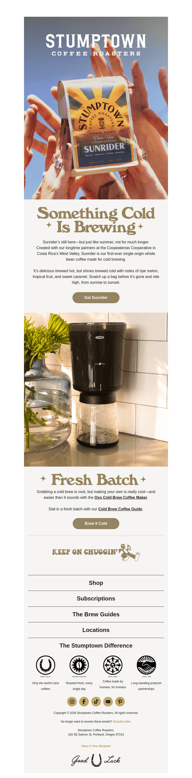 This coffee’s cold—on purpose