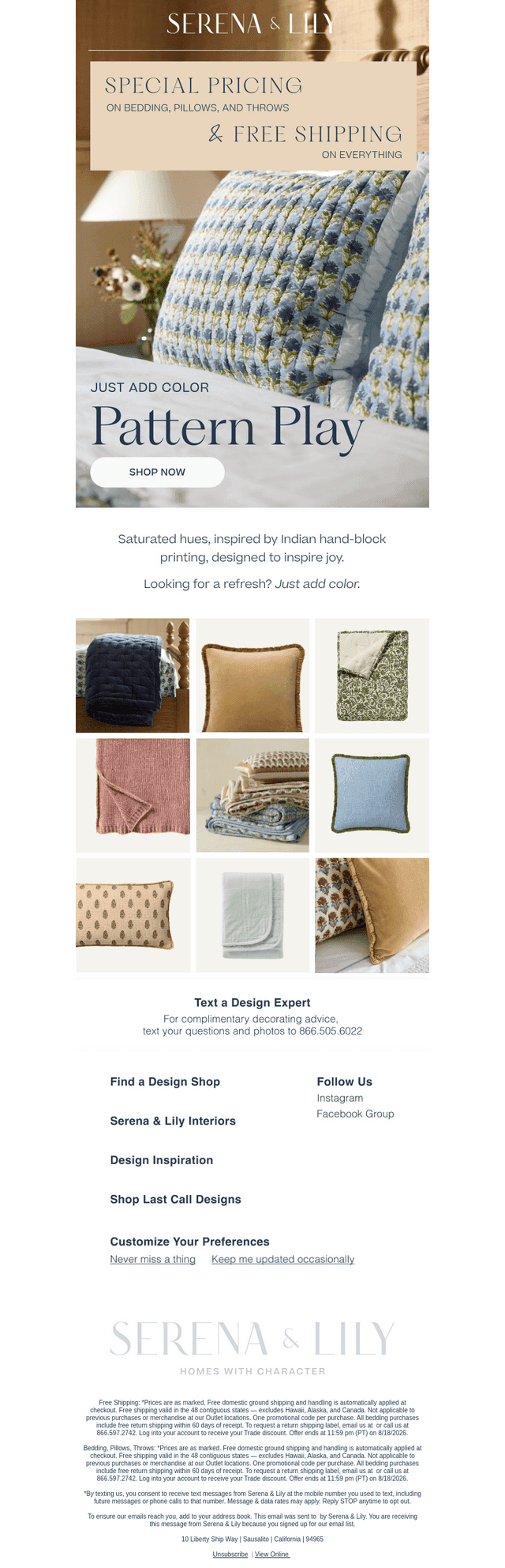 Sale's On: Bedding, Pillows, and Throws
