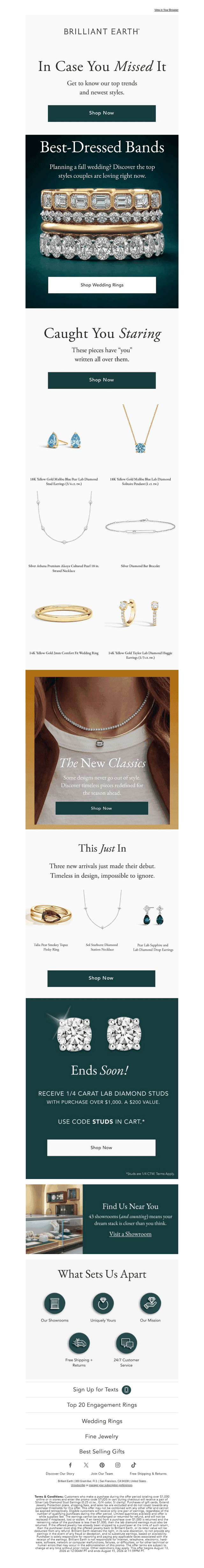 Brilliant Earth email from Sat, Aug 15, 2026
