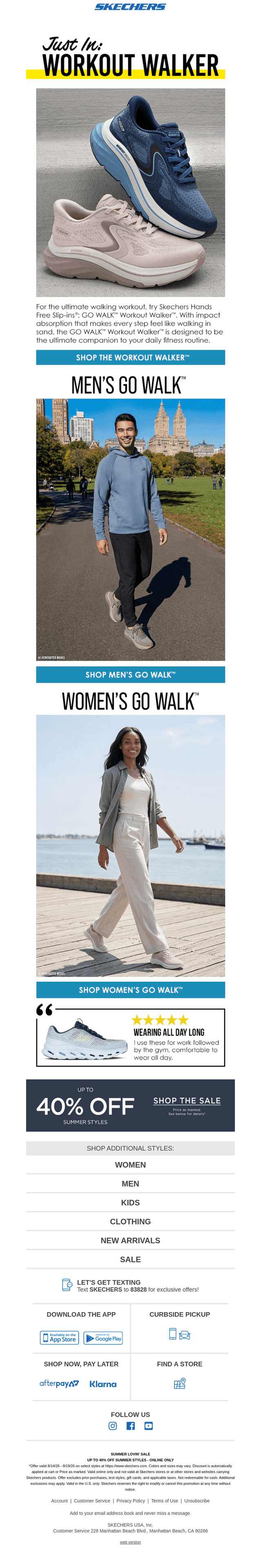 New Drop: Skechers Workout Walker