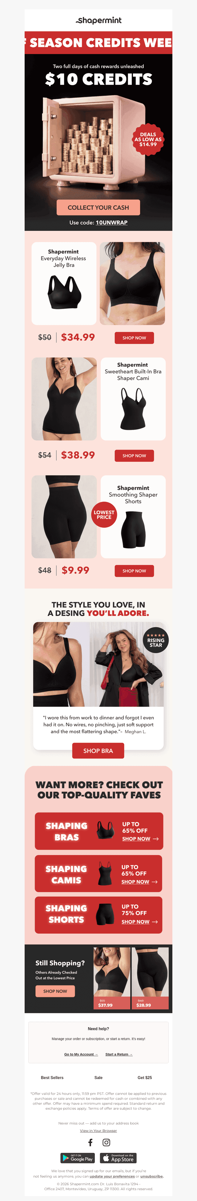 OMG, you received $10 in credits
