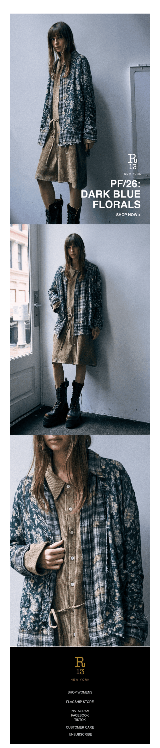 PF26: Dark Blue Florals
