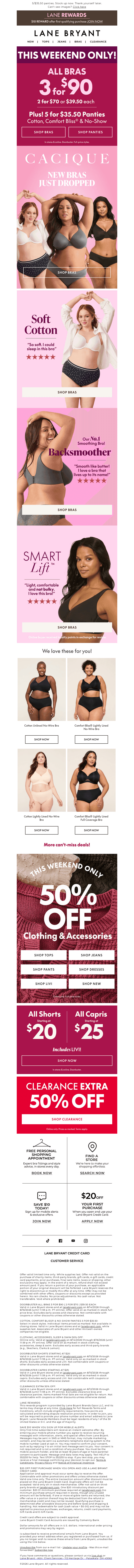 3/$90 BRAS. Future you = 🤩