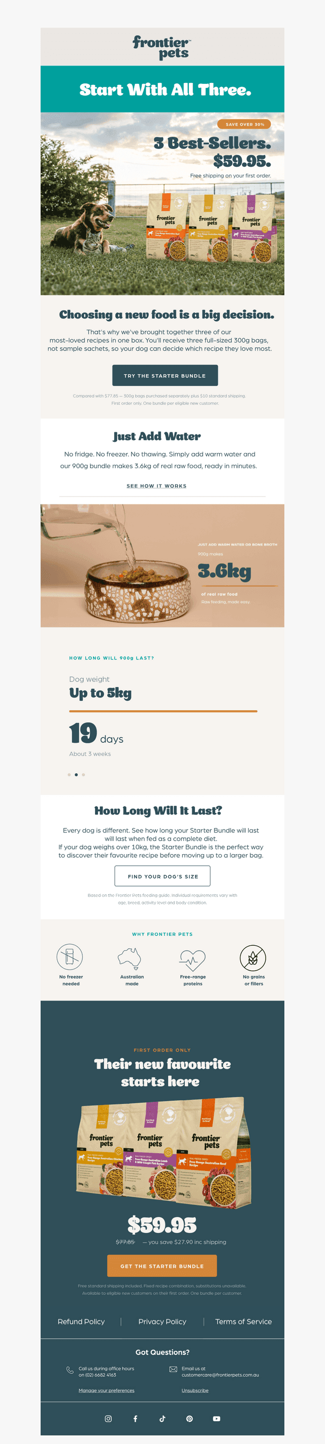 Frontier Pets email from Sat, Aug 15, 2026