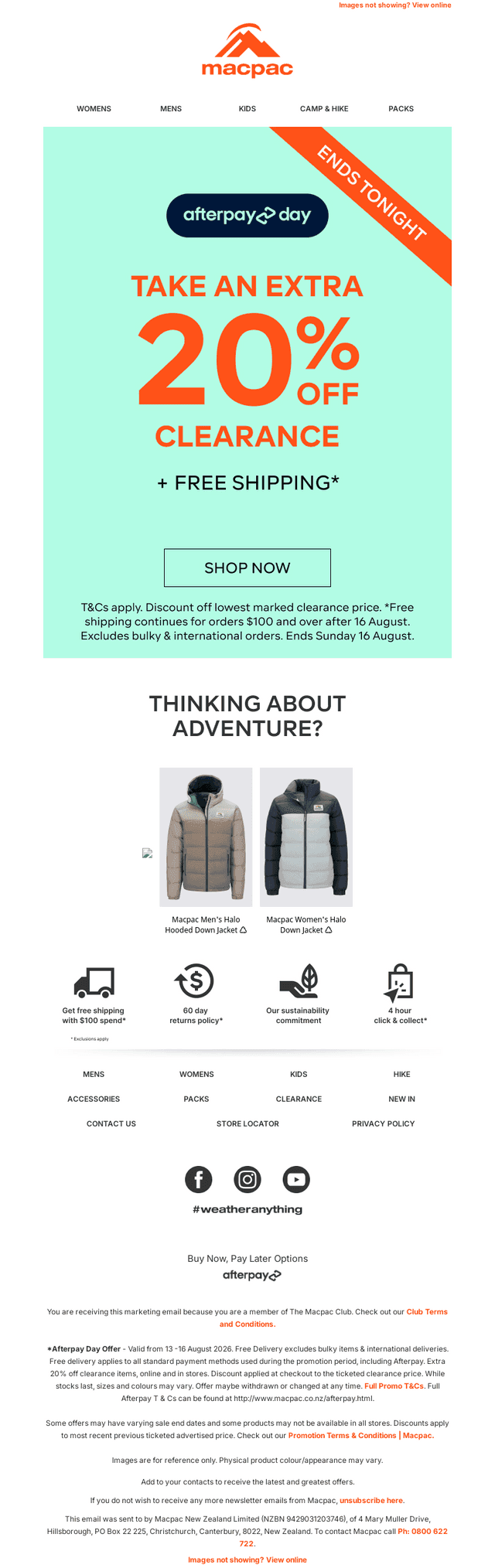 Afterpay Day Ends Tonight