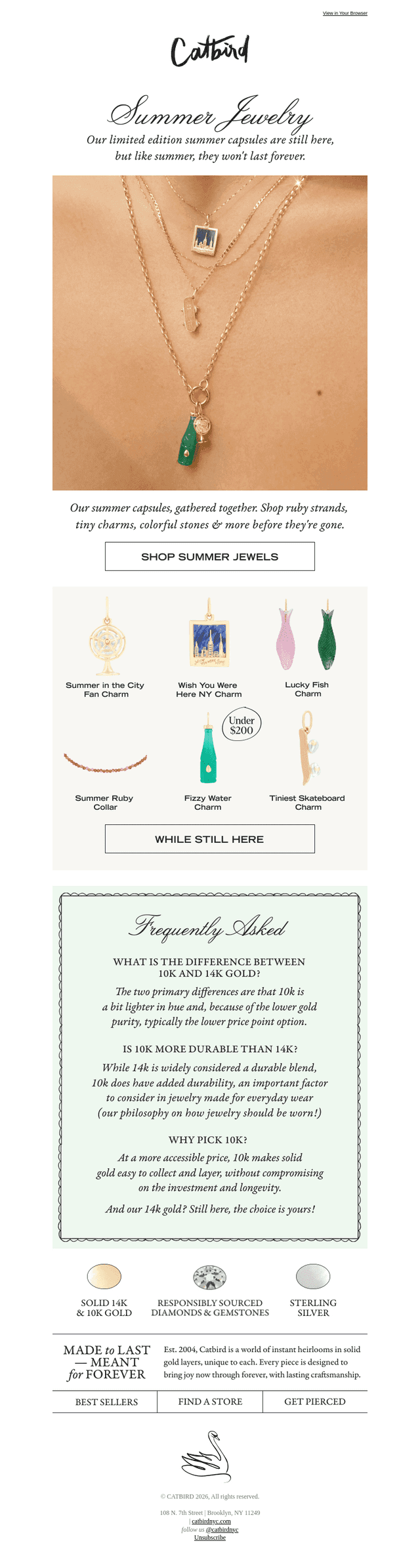 Catbird email from Sun, Aug 16, 2026