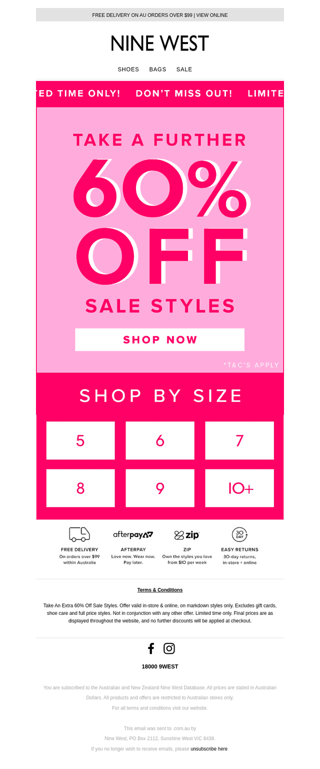 ENDS TONIGHT | Extra 60% Off Sale