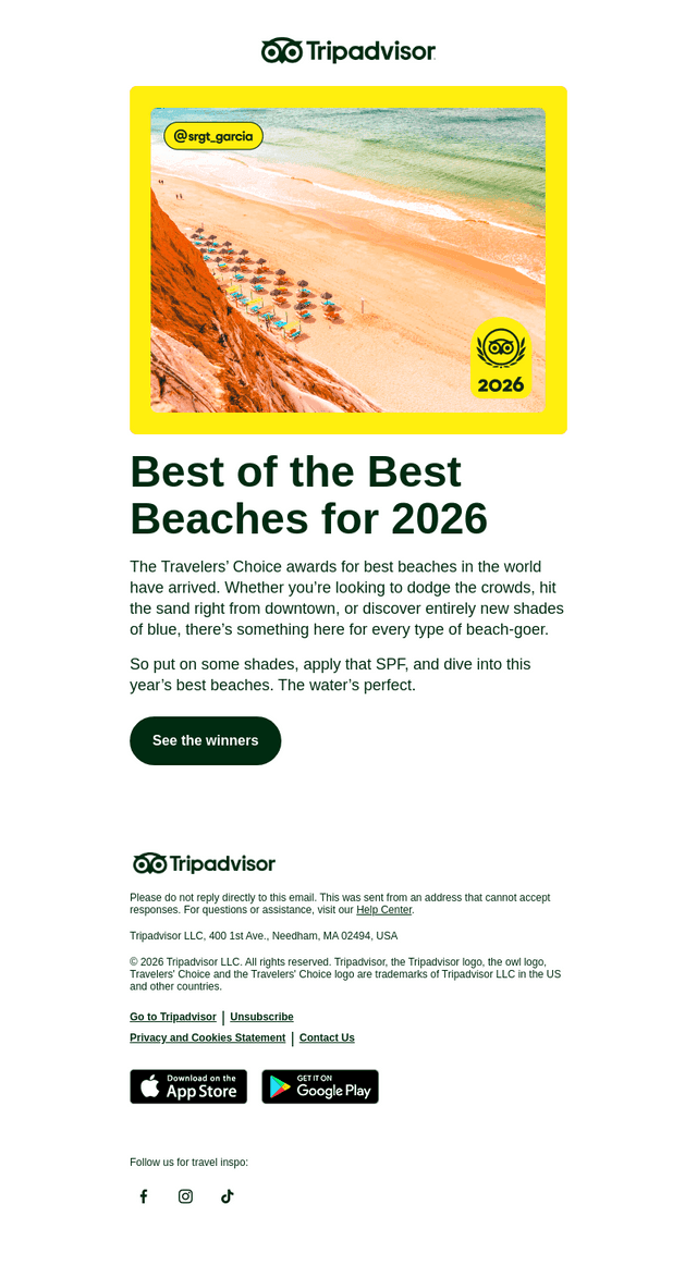 Which beach took the #1 spot this year?