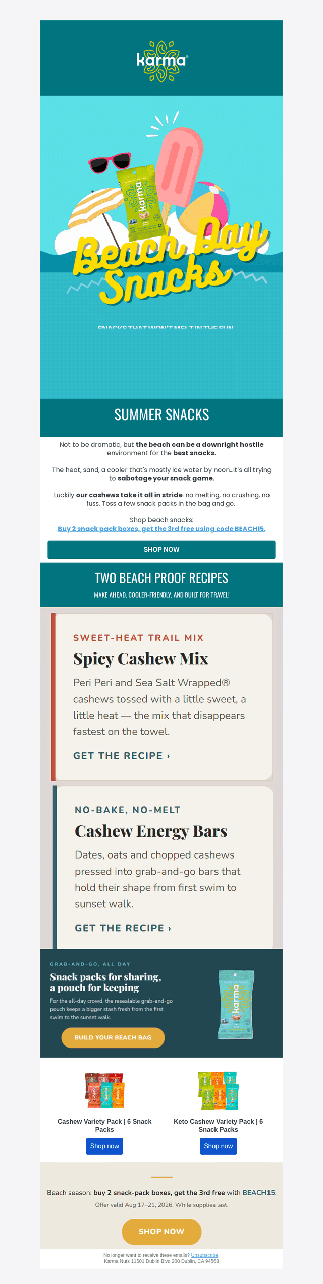 🏖️ Beach day bliss: snacks that survive