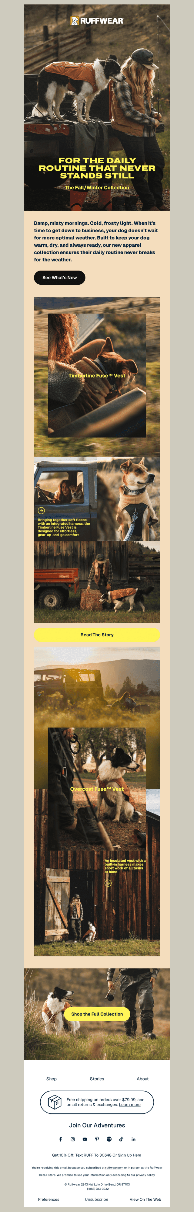 Ruffwear email from Mon, Aug 17, 2026