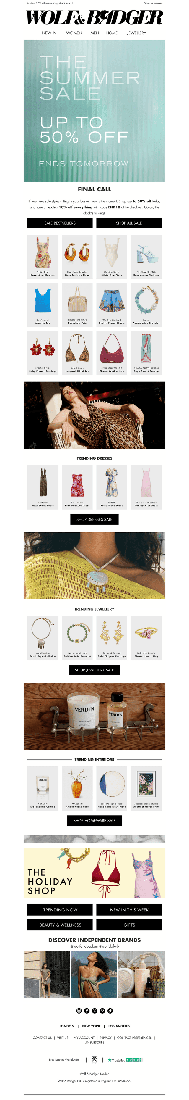 Up To 50% Off Ends Tomorrow!