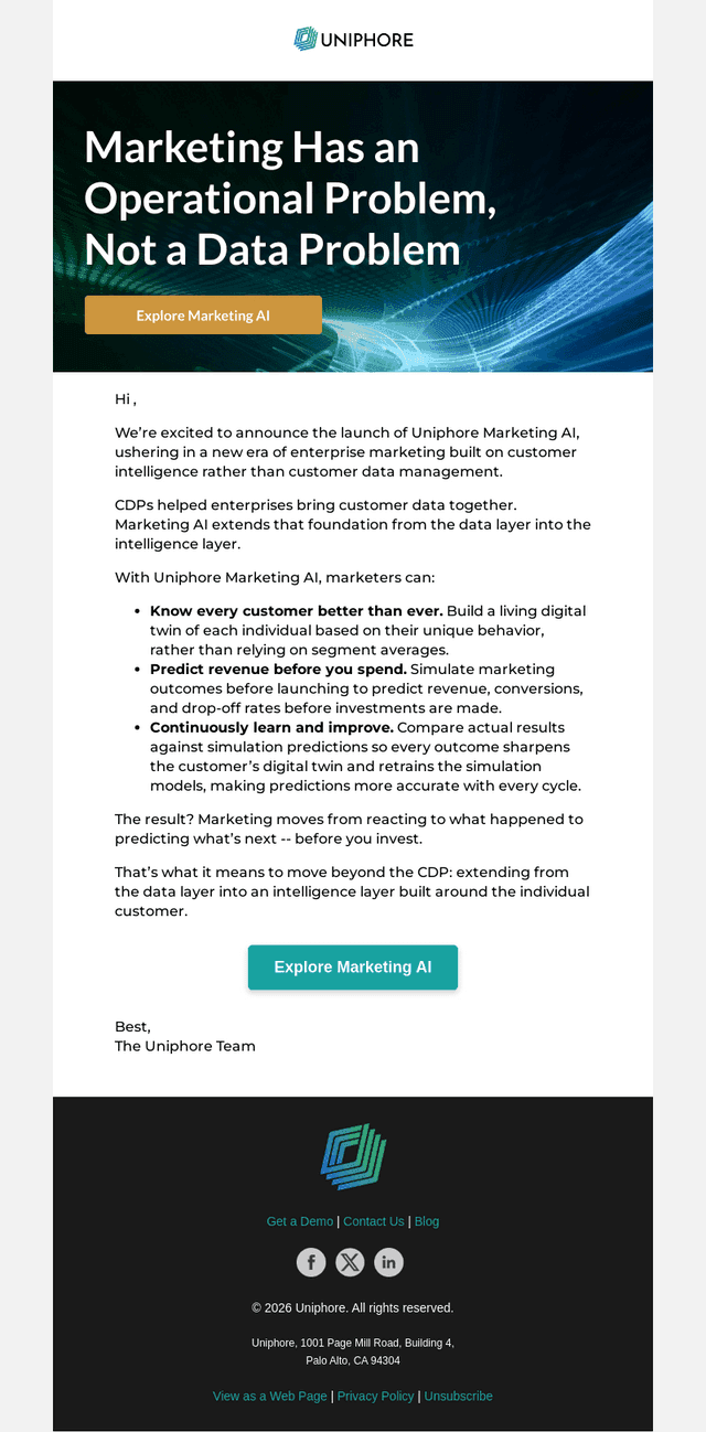 Uniphore email from Mon, Aug 17, 2026