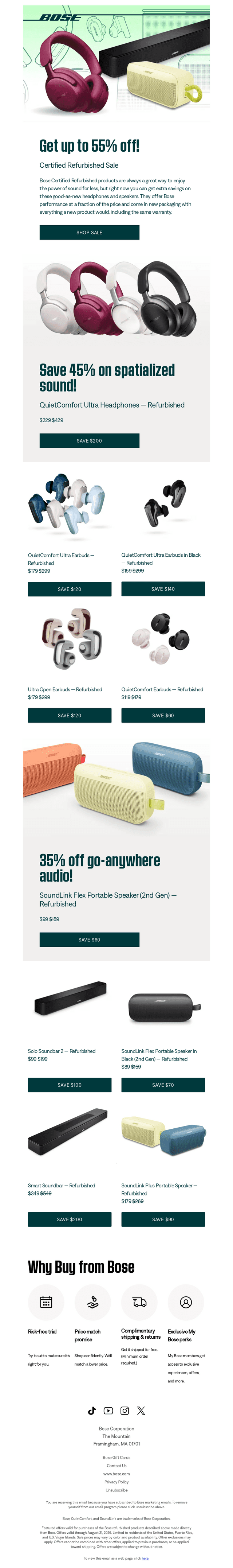Bose email from Mon, Aug 17, 2026