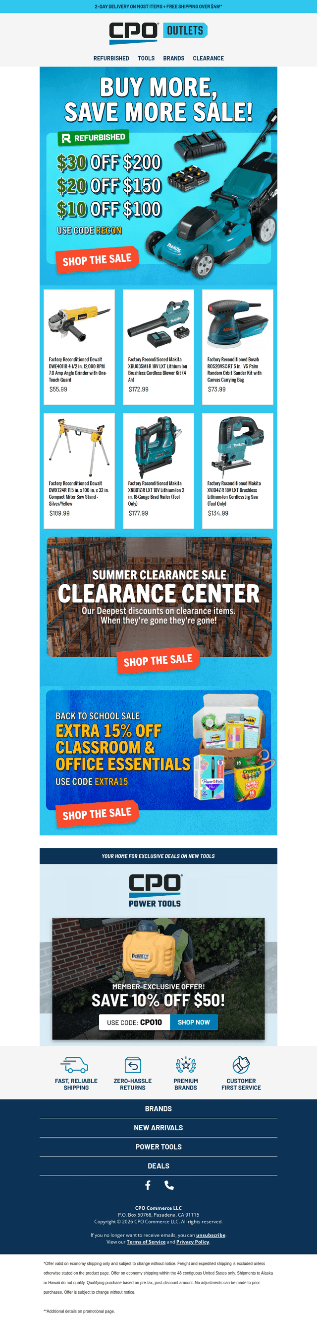 Here's $30 off Your Reconditioned Tools Purchase!