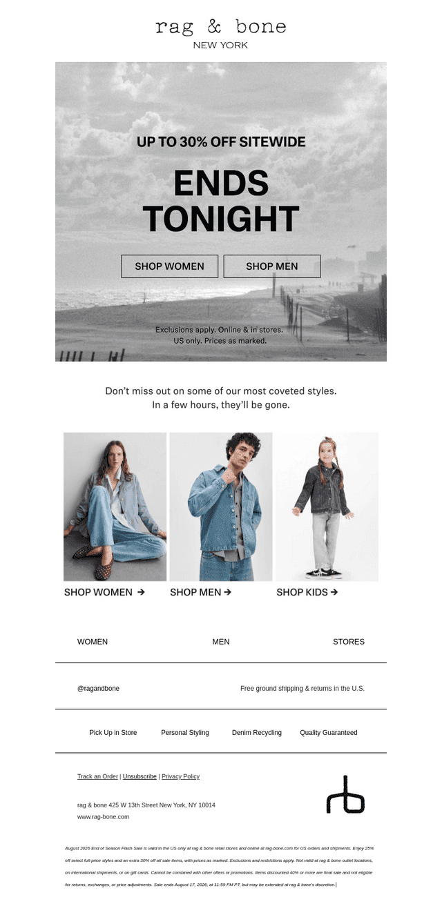 Final Hours: Up to 30% Off Sitewide