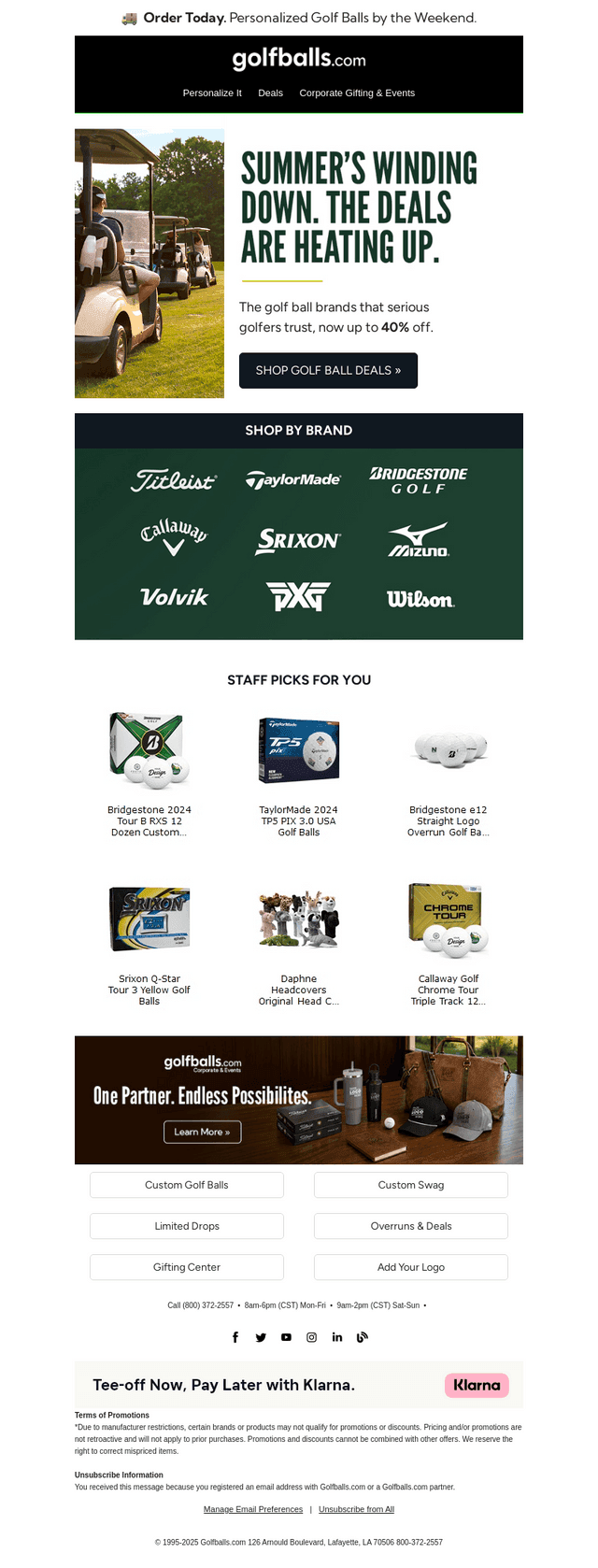 Golfballs email from Mon, Aug 17, 2026