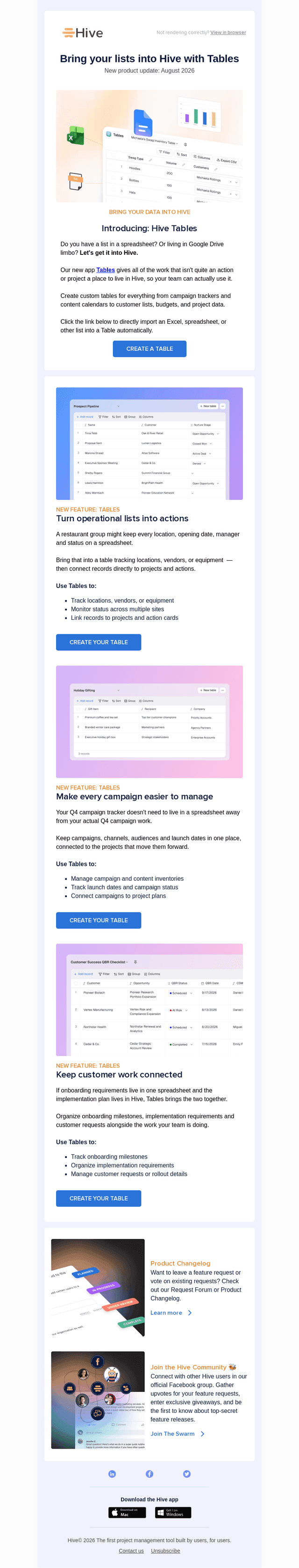 [NEW] in Hive: Bring your lists into Hive.