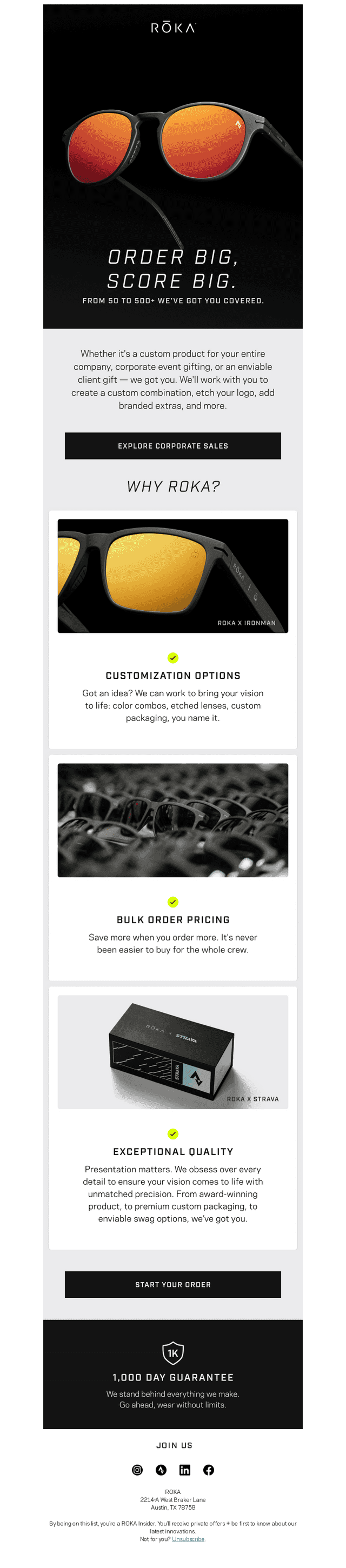Corporate gift? Company order? Onsite event?