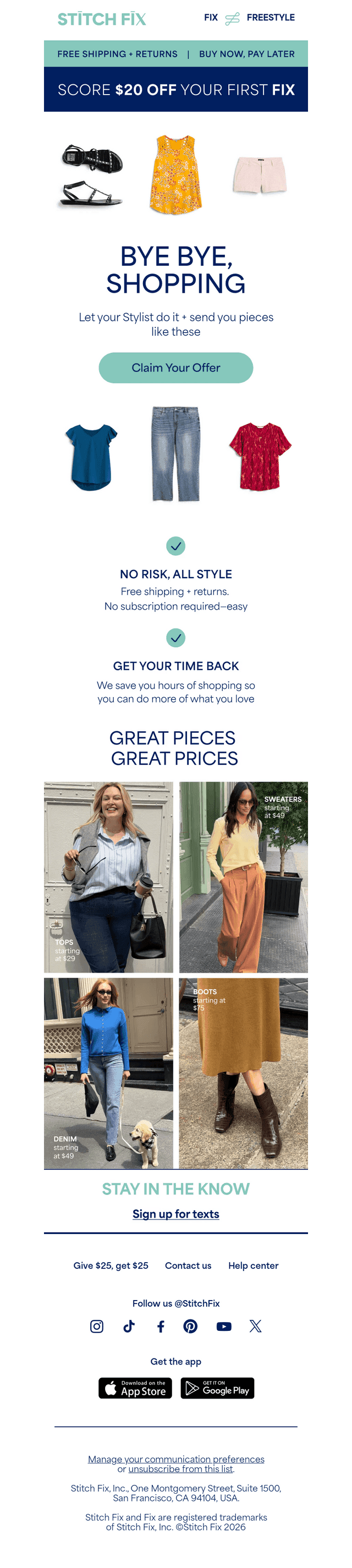 Stitch Fix email from Mon, Aug 17, 2026