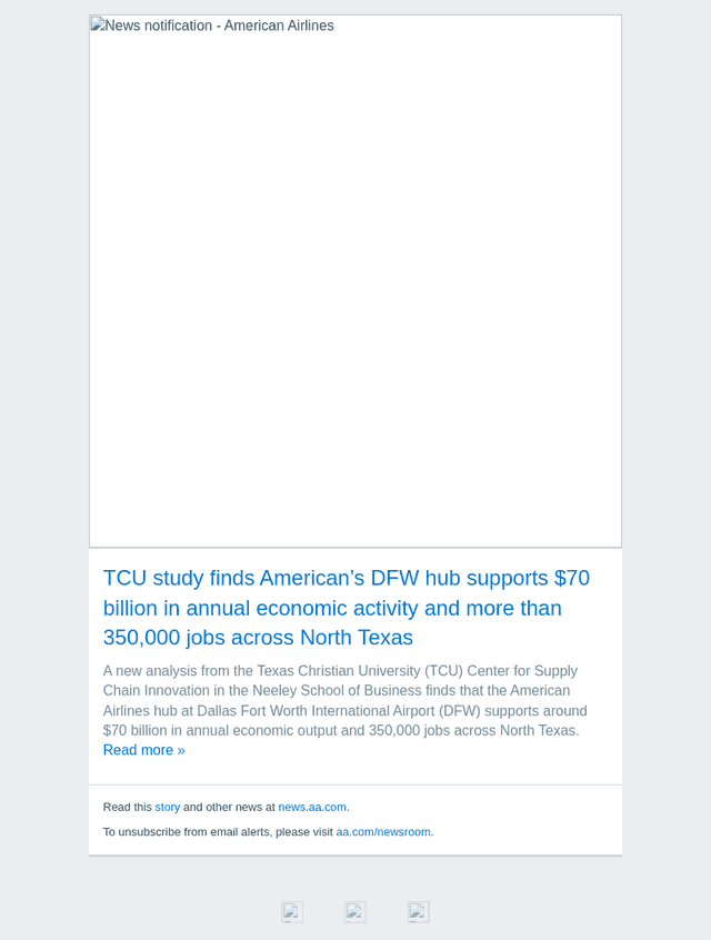 American Airlines email from Mon, Aug 17, 2026