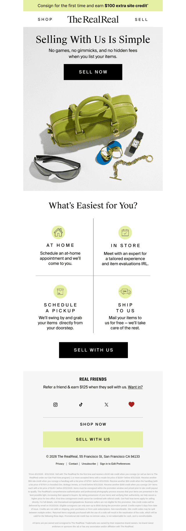 Selling with us is free. Always.