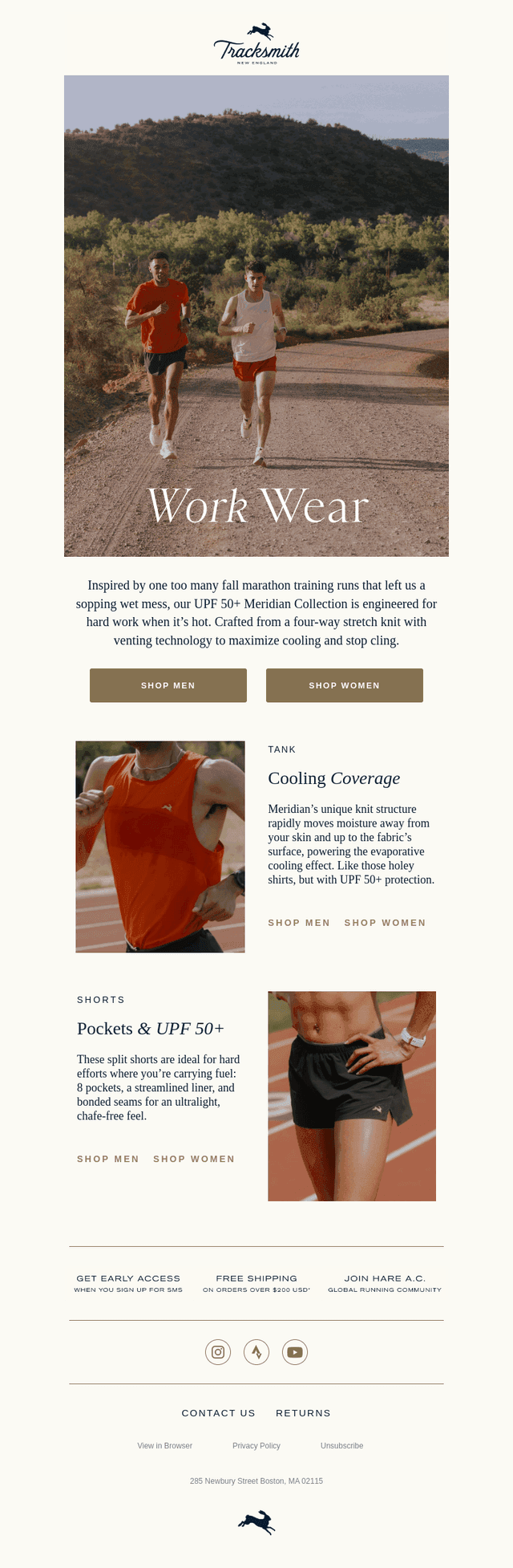 Tracksmith email from Tue, Aug 18, 2026
