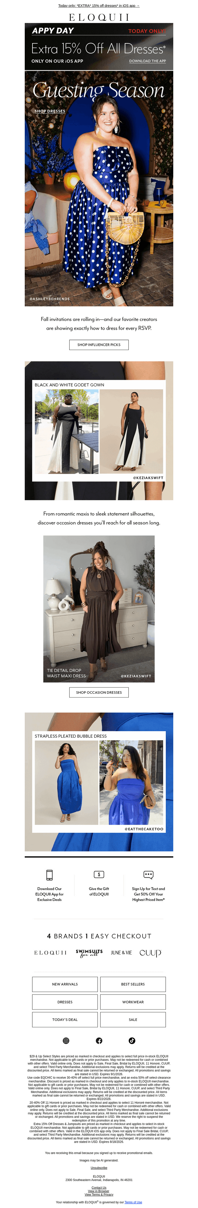 Eloquii email from Tue, Aug 18, 2026