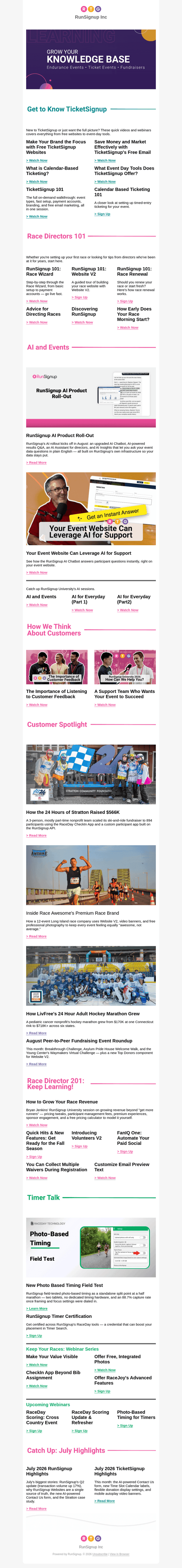 RunSignUp email from Tue, Aug 18, 2026