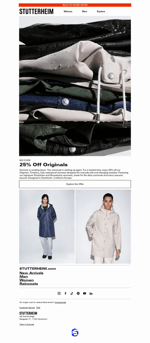 Back to Work: 25% Off Originals