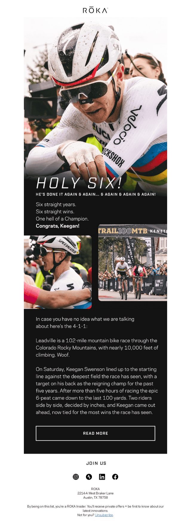 Roka Sports email from Tue, Aug 18, 2026