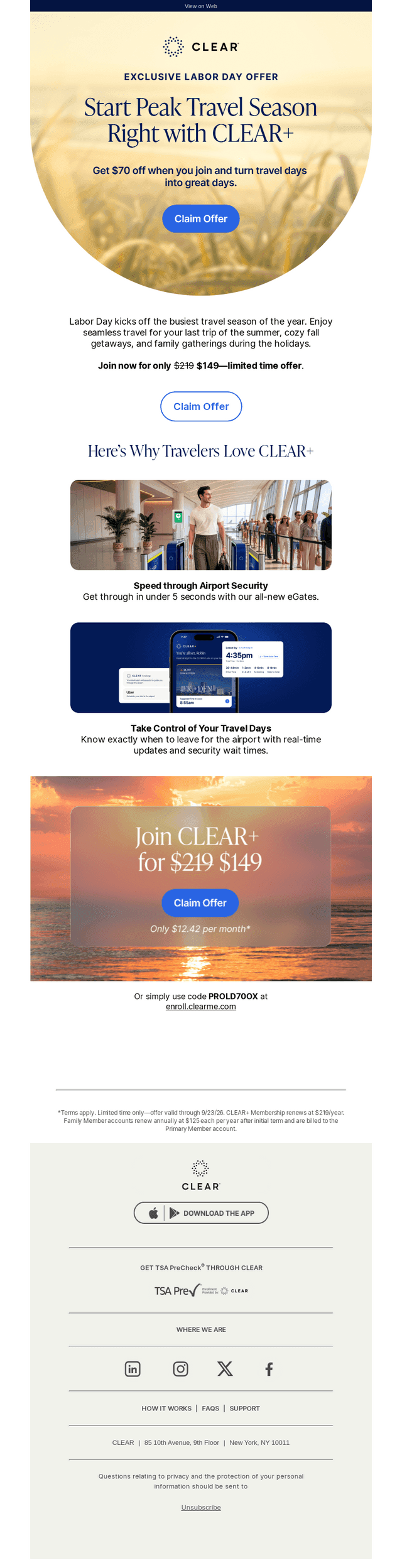 CLEAR email from Tue, Aug 18, 2026