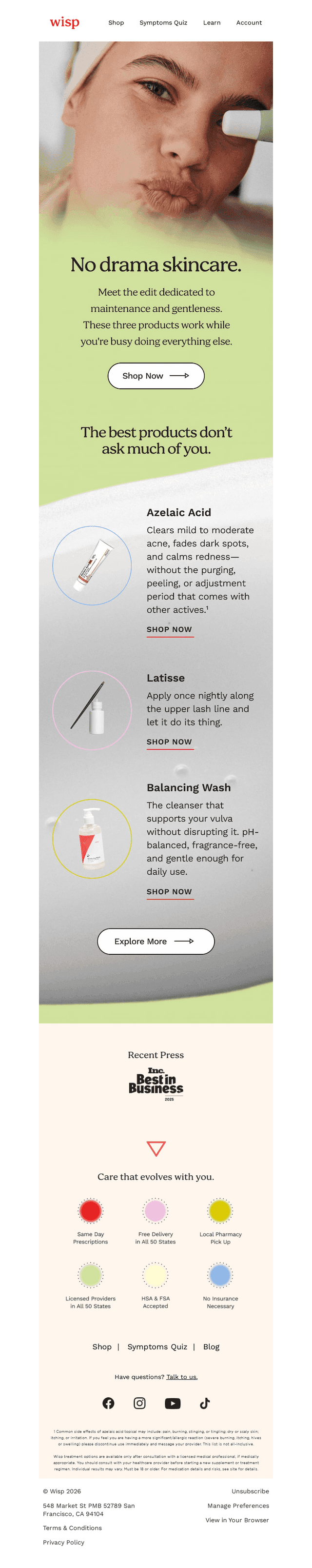 Skincare that doesn't ask much of you 💆‍♀️