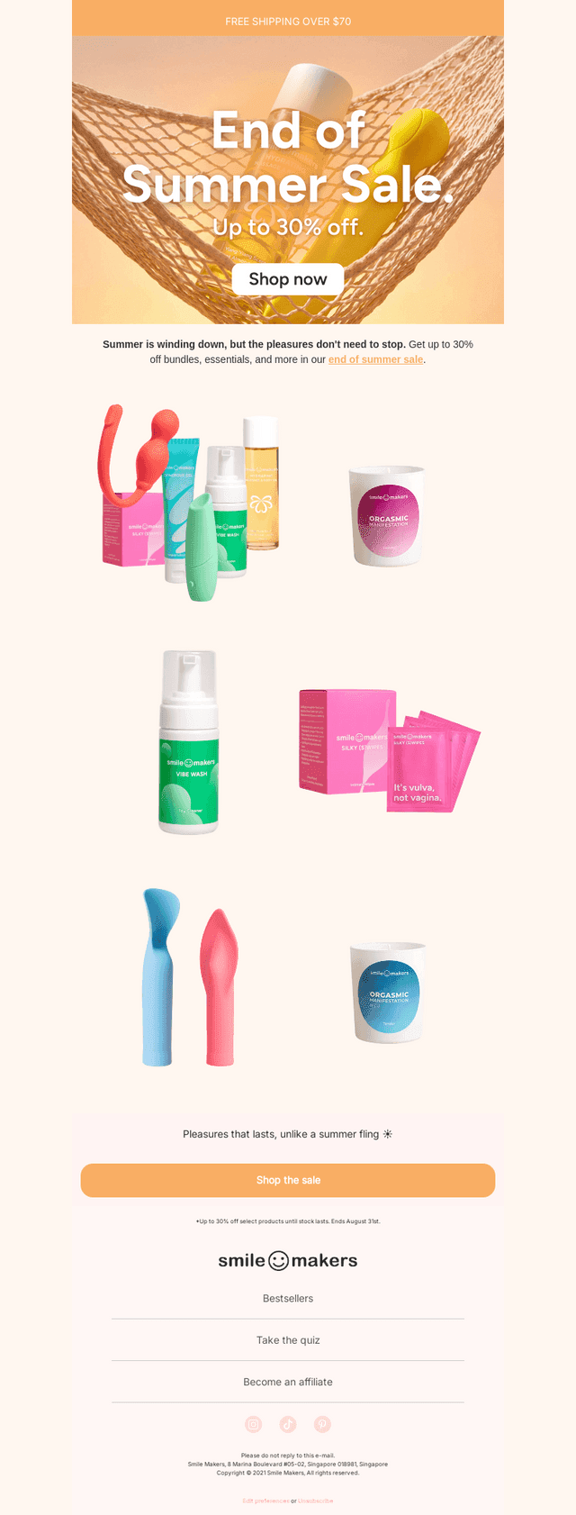 Smile Makers Collection email from Wed, Aug 19, 2026