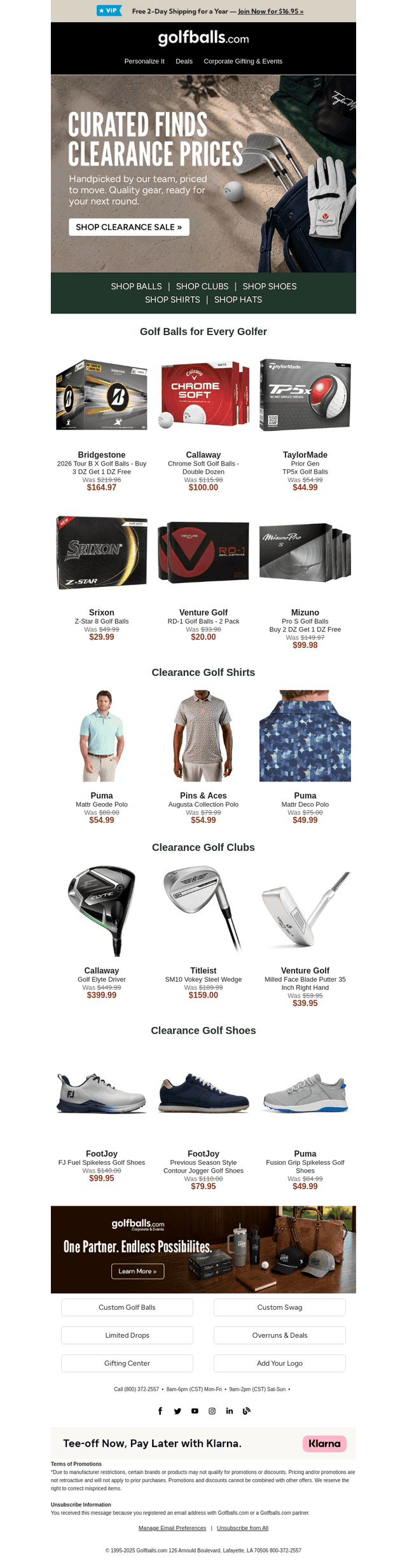 Golfballs email from Wed, Aug 19, 2026