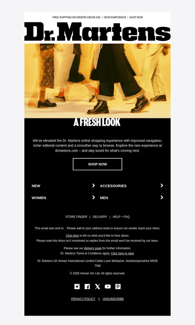 Dr. Martens email from Wed, Aug 19, 2026