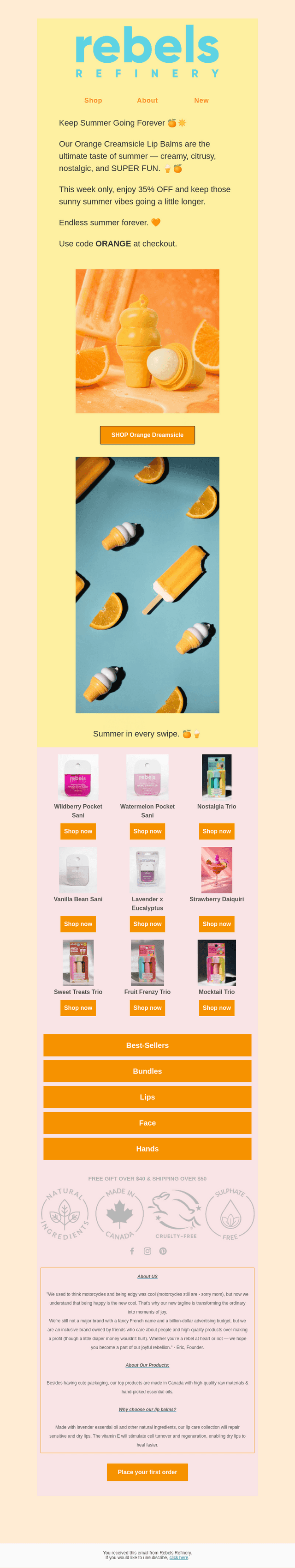 35% Off Orange Dreamsicle Ice Creams