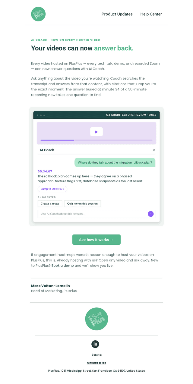 One more reason to host videos on PlusPlus
