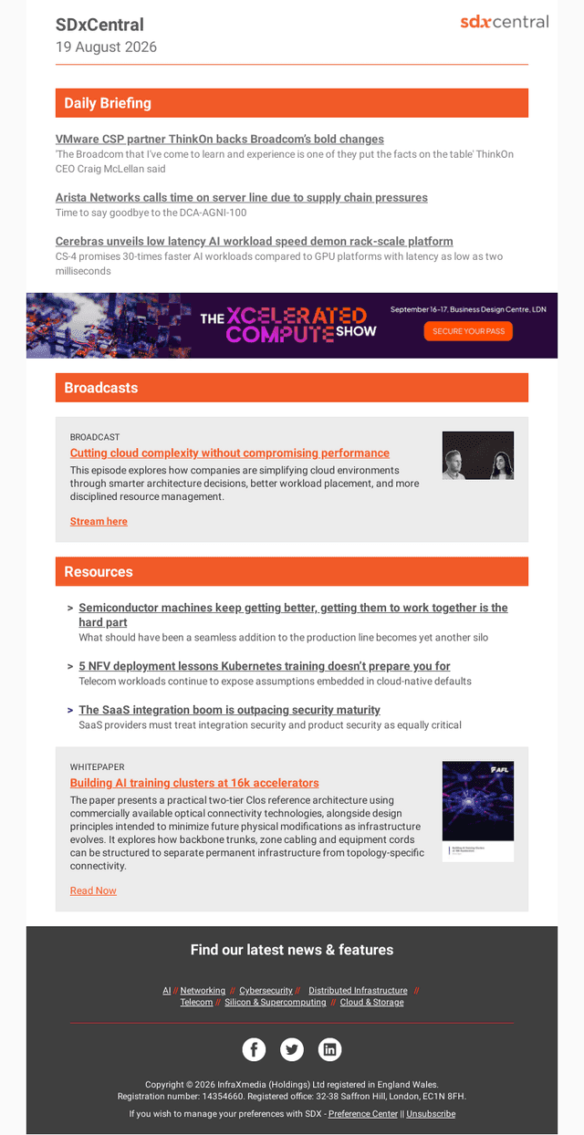 SDxCentral email from Wed, Aug 19, 2026