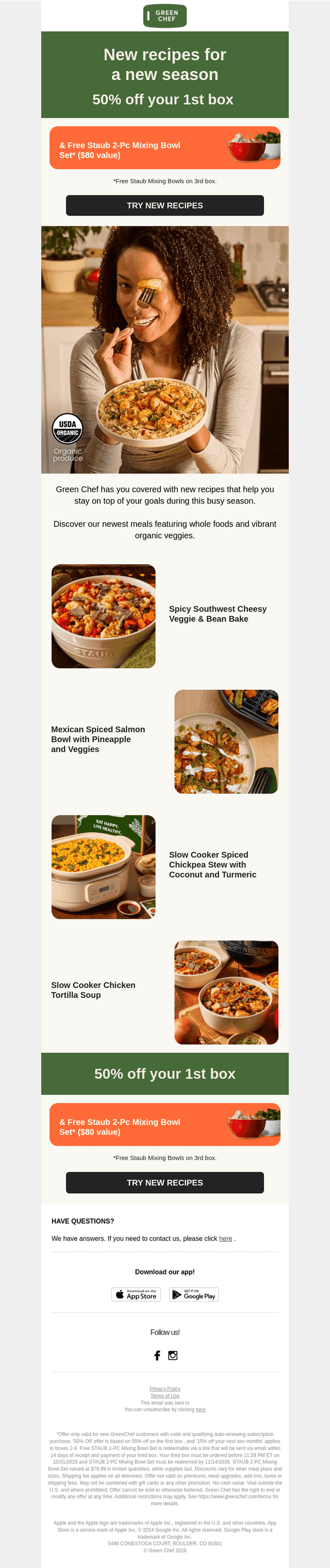 Green Chef email from Wed, Aug 19, 2026