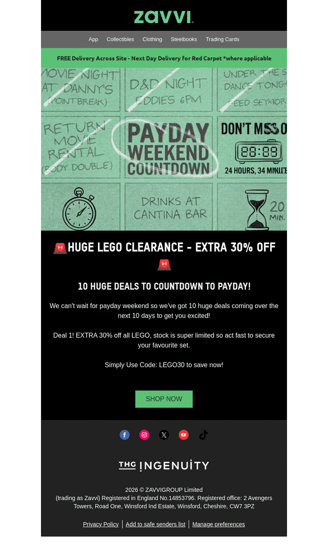 Zavvi email from Thu, Aug 20, 2026
