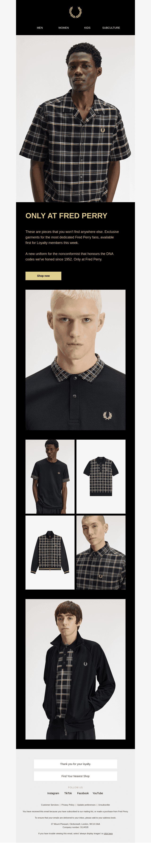 Early Access: Only at Fred Perry