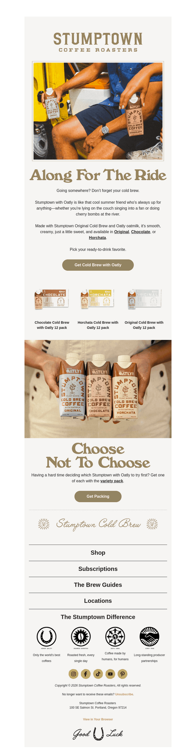 Stumptown Coffee Roasters email from Thu, Aug 20, 2026