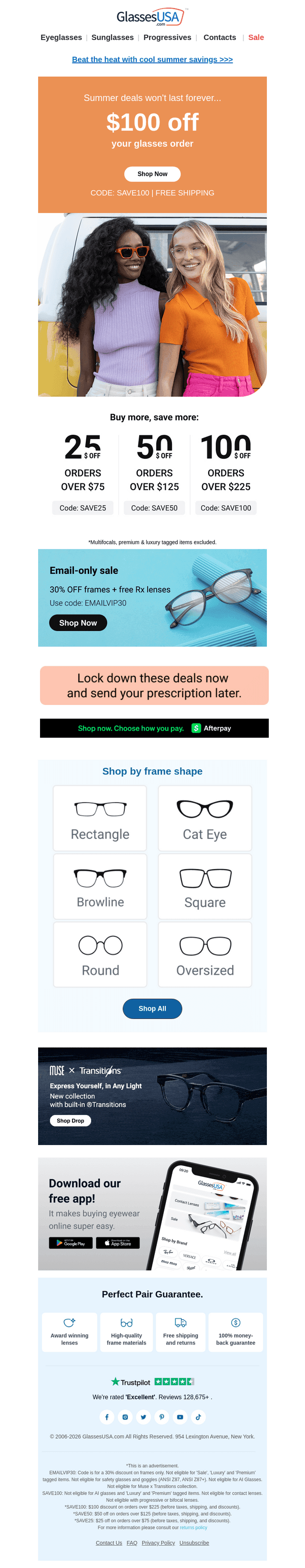 Glasses USA email from Thu, Aug 20, 2026