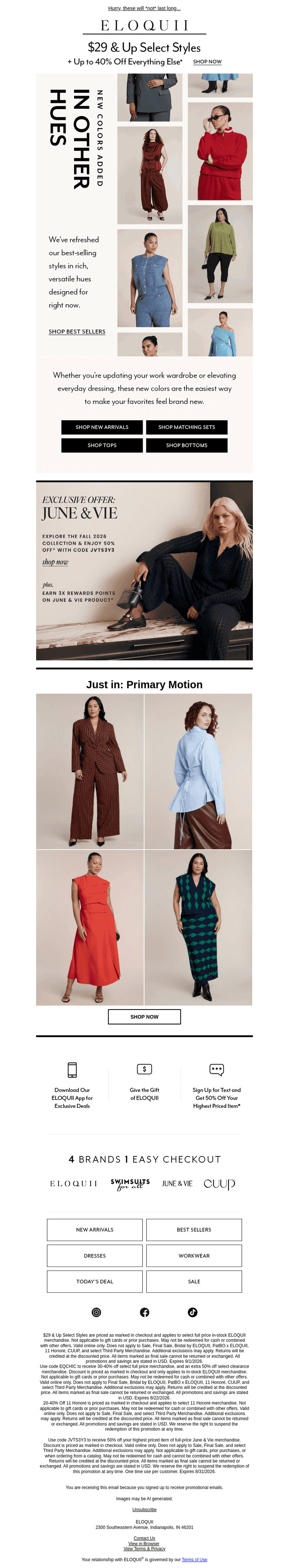 Same best-selling styles, new fall hues ​
