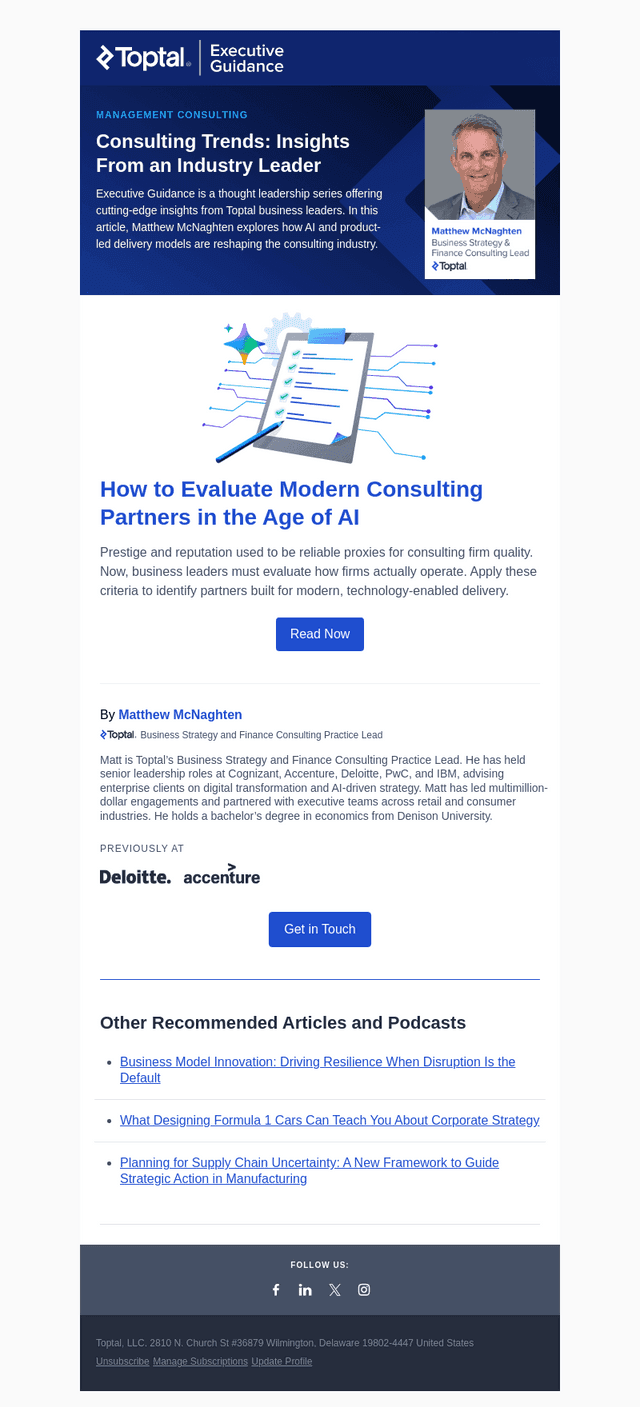 Toptal email from Thu, Aug 20, 2026