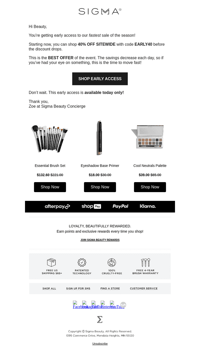 VIP ONLY: 40% OFF EARLY ACCESS! 😱