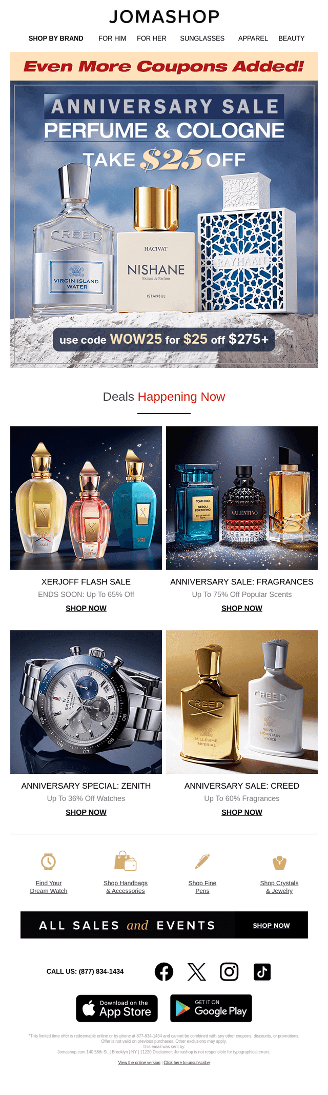 Jomashop email from Thu, Aug 20, 2026