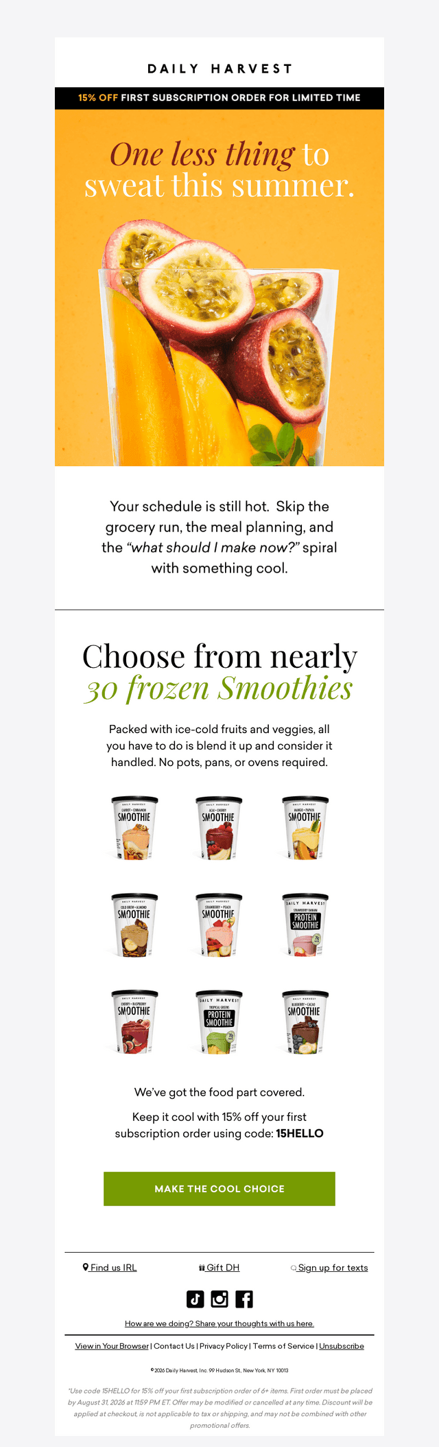 Freeze summer while it lasts