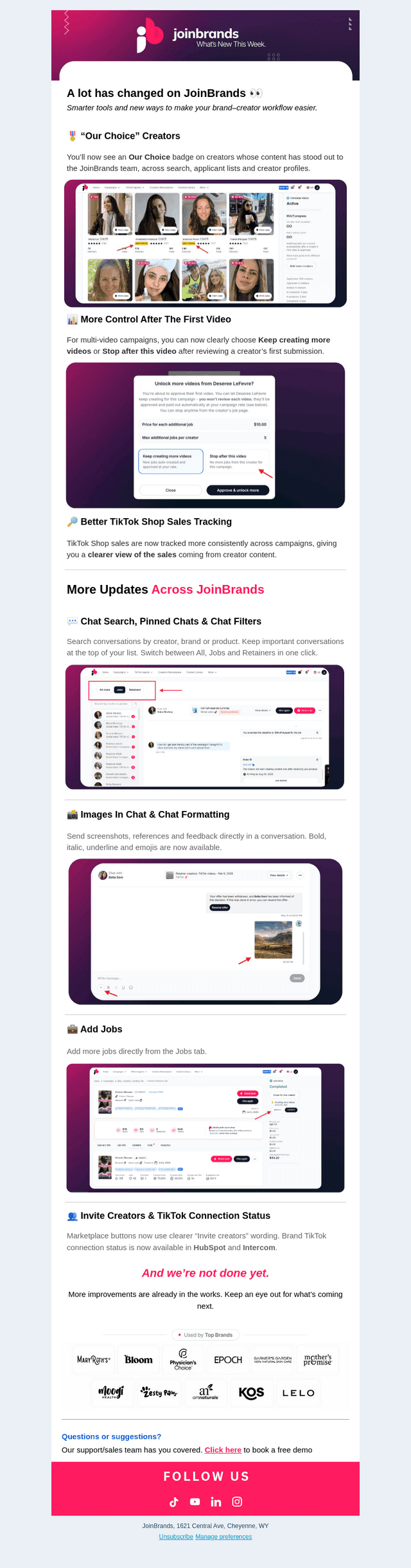 JoinBrands: Features, Updates & Improvements