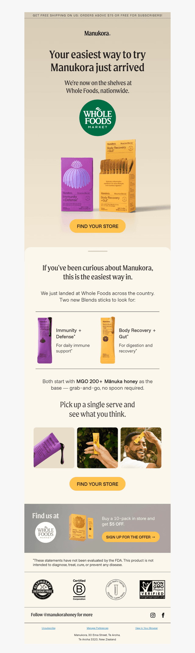 Try our blends at Whole Foods